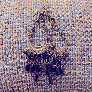 Beaded dangle earrings - one of a kind unique piece made by specialty seller